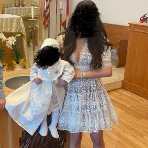 Bronx and Banco Megan mini Dress in white